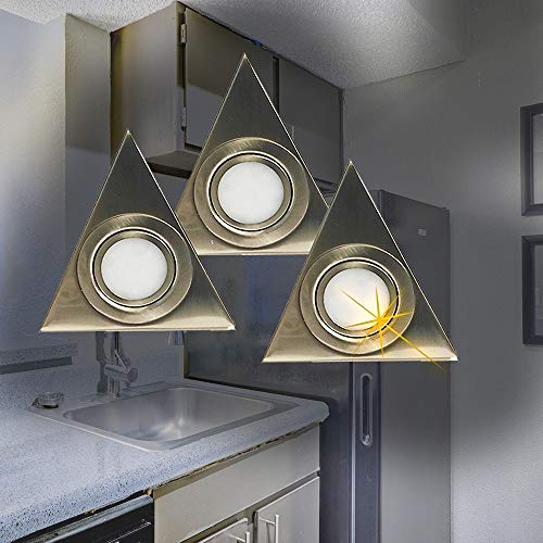 Dapo LED-Aufbau-Unterbau-Leuchte-Lampe Dreieck 3er Set Küchenleuchte