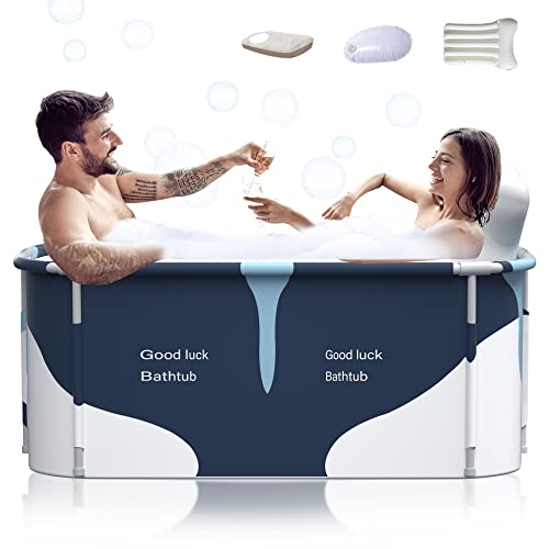 Kiseely 140cm tragbare faltbare Badewanne für 2 Personen
