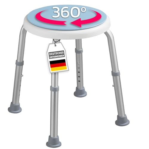 KARAT Duschhocker - 360° drehbarer Duschstuhl