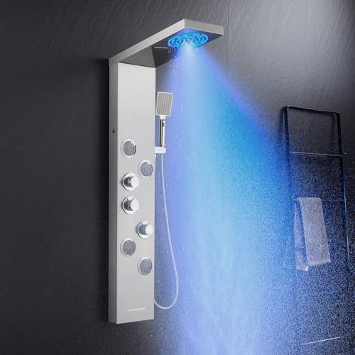 KINKIBOS LED Duschpaneel mit Thermostat