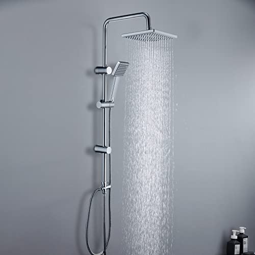 Duschsäule im Bild: JOHO Edelstahl Duschsystem ohne Duscharmatur Chrom (ABS YT-2020cm)