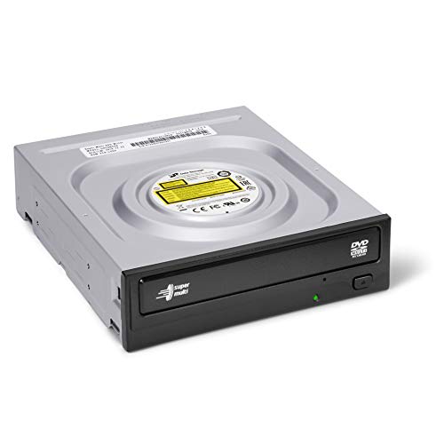 Hitachi-LG Internal DVD Drive, DVD-RW CD-RW ROM Rewriter for PC, Windows 10 Compatible, M-Disc Support - Black