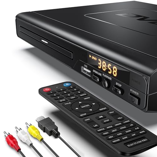 ELECTCOM PRO DVD Player für Fernseher (HD 1080P)