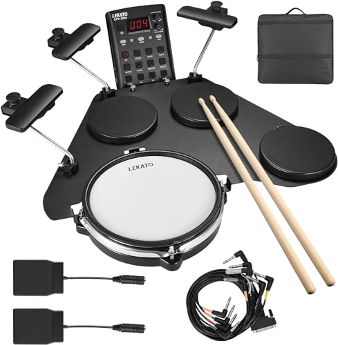 LEKATO E-Drum-Set, Elektronisches Schlagzeug für Anfänger