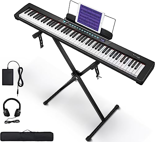 Starfavor Digital Piano Keyboard mit Halbgewichtet Klavier