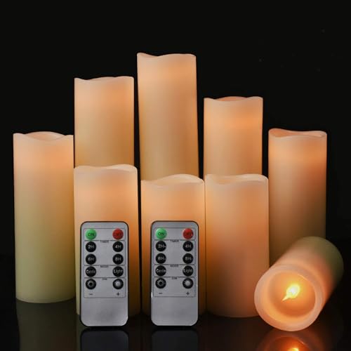 Baikaraer LED Kerzen, Flammenlose Kerzen Set von 9