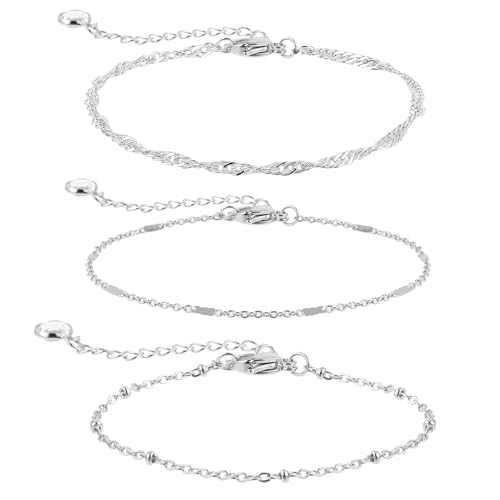 DIVINA VITAE 3 Stück Silber Armbänder für Damen