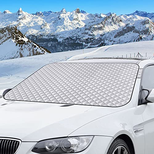 iZoeL Auto Eisschutzfolie Frostschutz Windschutzscheibenabdeckung  Magnetische Frontscheibenabdeckung aus 600D Oxford Winter Scheibenabdeckung  für Pkw