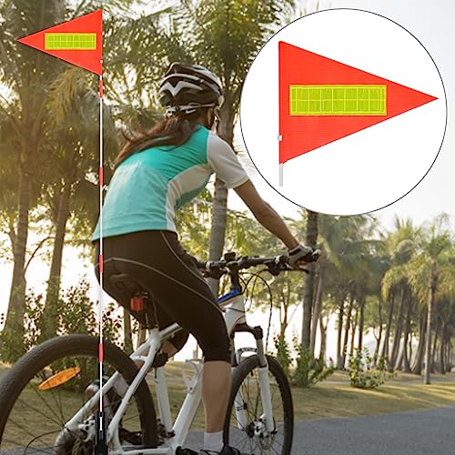 6 reflektierende Fahrrad-Wimpel, hohe Sichtbarkeit, Kinder + Fahrräder 