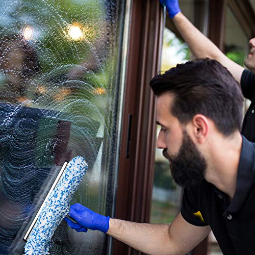  Profi-Fensterabzieher (15cm) von LEWI, Fensterwischer für  kleine Fenster & Ecken, streifenfreies Ergebnis, ergonomischer Griff,  Edelstahlschiene & Gummilippe
