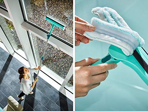 Fensterabzieher-Reinigungswerkzeug, Schwamm und Wischer, 2 in 1