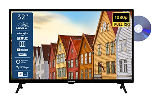 TELEFUNKEN XF32SN550SD 32 Zoll Fernseher/Smart TV (Full HD, HDR, Triple-Tuner, DVD-Player)