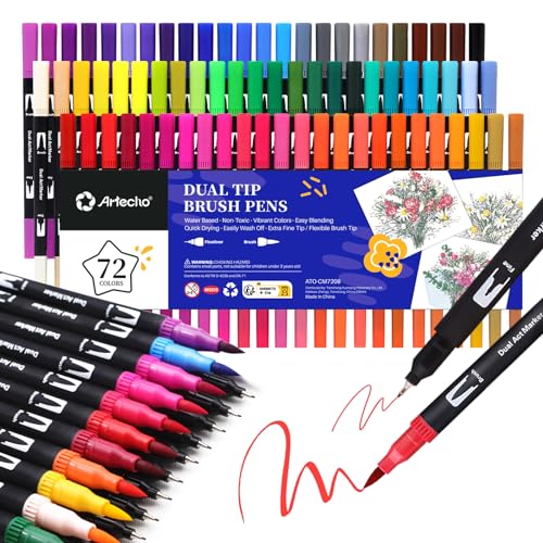 Artecho Dual Brush Pen Set 72 Farben