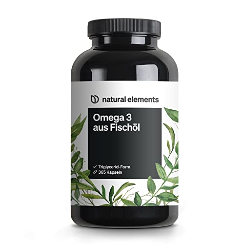 Fischöl unserer Wahl: natural elements Omega 3 (365 Kapseln) – 1000mg Fischöl