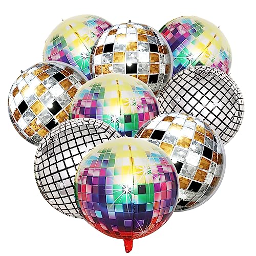 Kaluofan Party Deko,Helium Ballons,9 Stück Discokugel