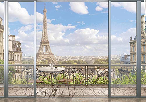 wandmotiv24 Fototapete Aussicht Balkon Paris