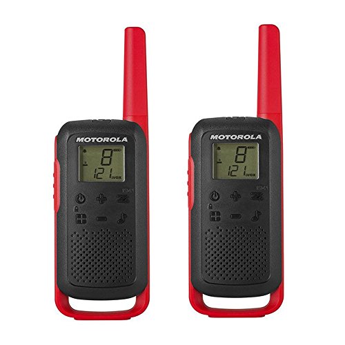 Motorola Talkabout T62 PMR-Funkgeräte (2er Set, PMR446, 16 Kanäle und 121 Codes, Reichweite 8 km)