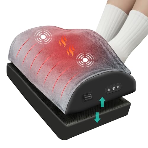 Snailax Fußstütze Schreibtisch mit Wärme und Vibration
