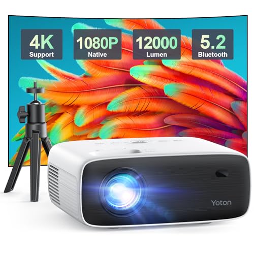YOTON Mini Beamer, 4k Projektor 1080P Natives