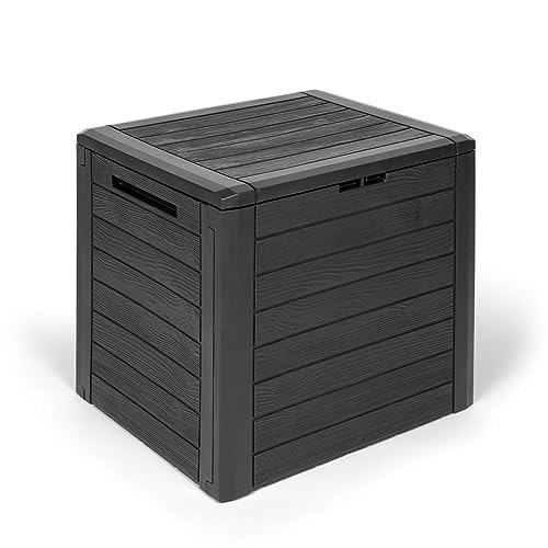 Kreher Kompakte Kissenbox/Aufbewahrungsbox in Anthrazit mit 140 Liter