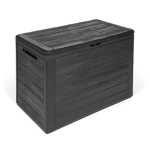 Kreher Kompakte Kissenbox/Aufbewahrungsbox in Anthrazit mit 190 Liter