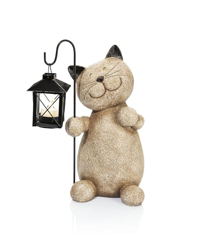Weltbild Dekofigur Katze Carlo mit LED-Laterne
