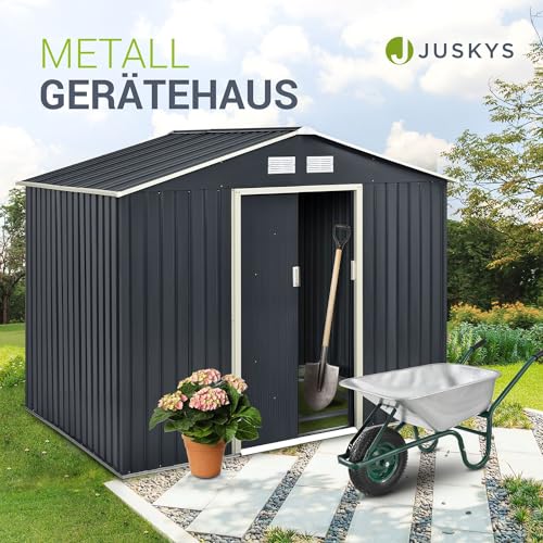 Gartenhaus Metall im Bild: Juskys Metall Gerätehaus XL 9m³ ...