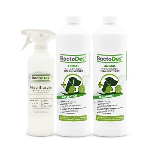 BactoDes Animal Geruchsneutralisierer 2L Konzentrat mit Spray
