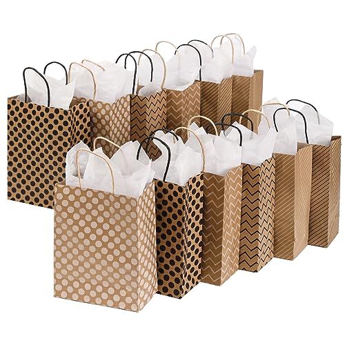 Cootato 24 Stück Geschenktaschen mit 24 Taschentüchern