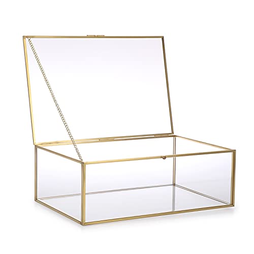 SUMTree Goldene Vintage Glas Deckel Box