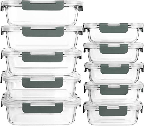 MCIRCO Glas-Frischhaltedosen Set für Lebensmittel,20