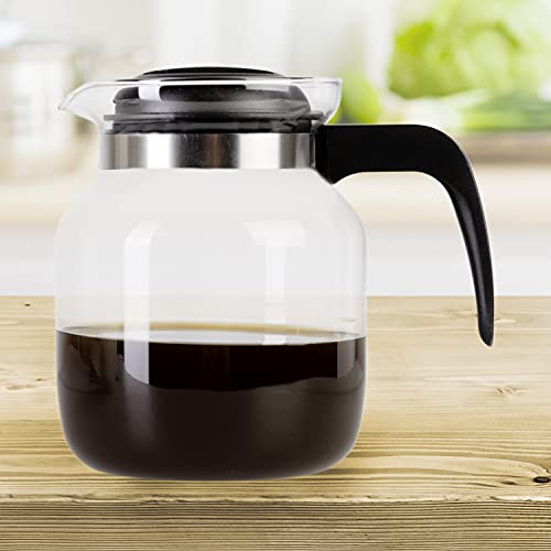 Glaskanne im Bild: wenco Premium Glas-Kaffeekanne/Teekanne mit Kunststoff