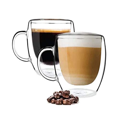 PYYB 2×350ml Doppelwandiger Kaffeegläser