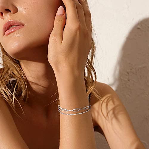 Gliederarmband im Bild: Krfy Armband Silber 925 für Damen
