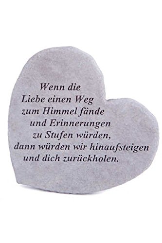 Vidroflor Gedenkstein "Wenn die Liebe..." aus Steinguss