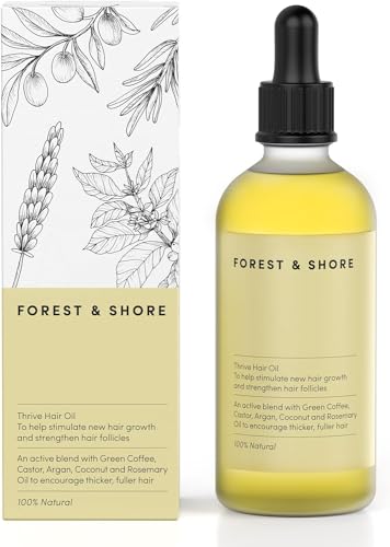 Forest & Shore Natürliches Haaröl zum Haarwachstum beschleunigen mit biologischen Rosmarinöl