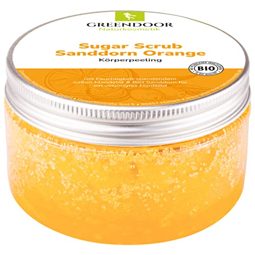 GREENDOOR Körperpeeling Sugar Scrub Sanddorn Orange 230g