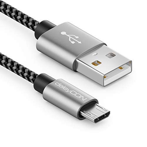 deleyCON 0,5m Nylon Micro USB Kabel