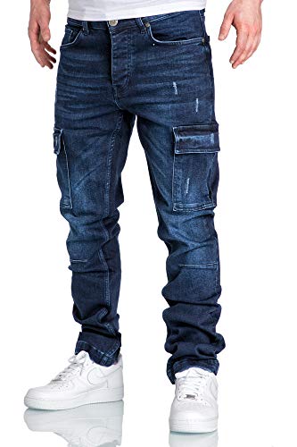 Amaci&Sons Herren Cargo Jeans Regular Slim