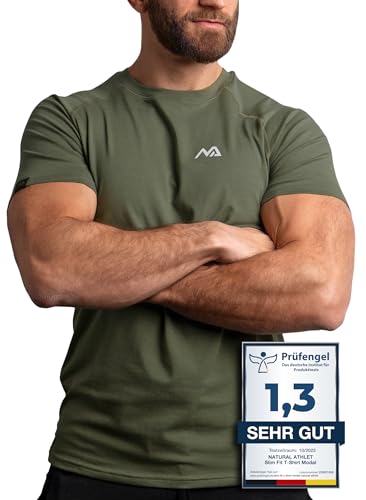 Natural Athlet Slim-Fit Fitness Tshirt für Herren