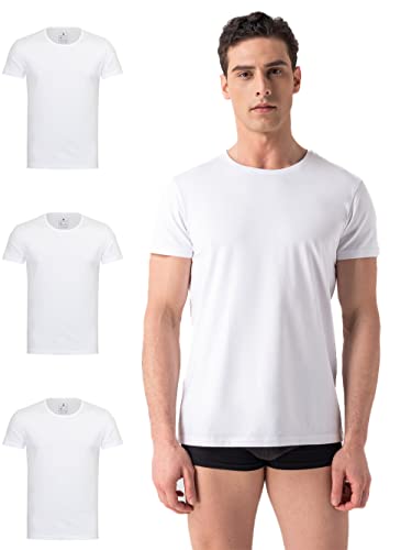 Burnell & Son Herren T-Shirt 3er Pack Rundhals Unterhemd Herren