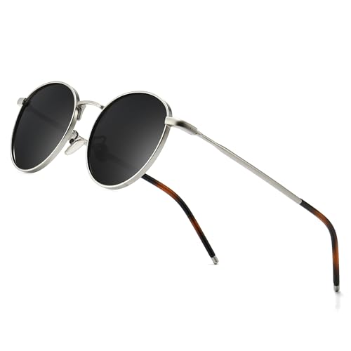 SUNGAIT Runde Vintage Polarisierte Sonnenbrille Klassische