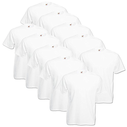 Fruit of the Loom 10 T Shirts Valueweight T