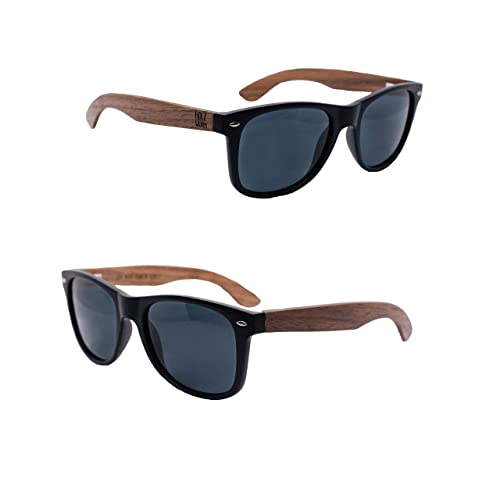 Holzwurm Sonnenbrille mit Holzbügeln aus Walnuss