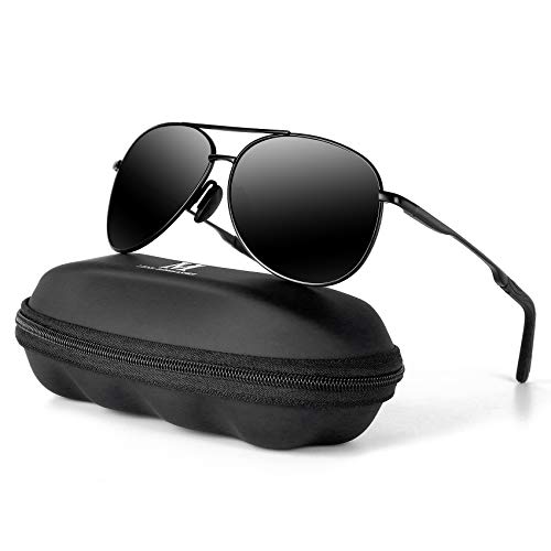 MXNXEU Sonnenbrille Herren Fahrerbrille Polarisiert Schwarz
