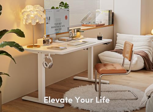 Höhenverstellbarer Schreibtisch im Bild: FEZIBO Schreibtisch Höhenverstellbar Elektrisch