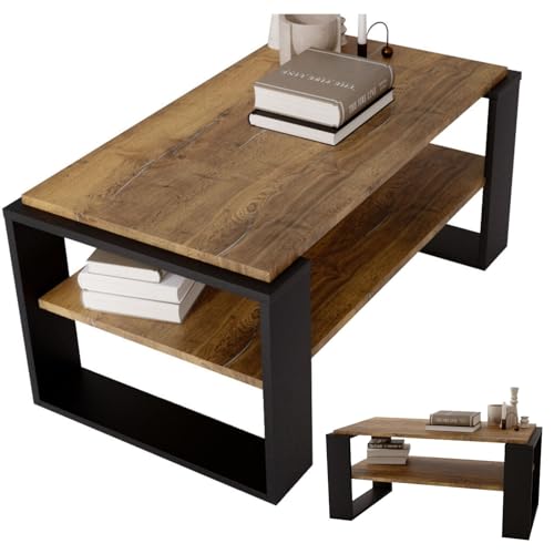 CraftPAK Wohnzimmer Tisch für Couch aus hochwertigem Holz