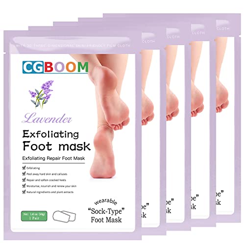 CGBOOM 5er Pack Fußmaske Hornhaut und abgestorbene Haut