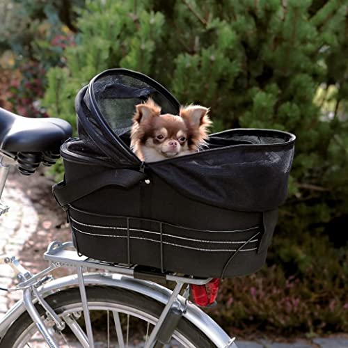 Hunde-Fahrradkorb im Bild: TRIXIE 13118 Fahrradkorb für breite Gepäckträger