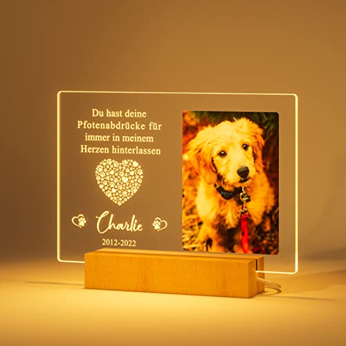 Bemaystar Personalisiert Andenken Hund Gedenktafel für Haustiere